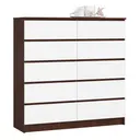 Komoda K120 10SZ wenge/bílá