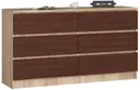Komoda K140 6SZ dub sonoma/wenge