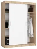 Šatní skříň posuvná Mono 150 cm dub sonoma/bílá
