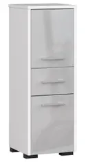Koupelnová skříňka Fin 30 2D1SZ bílá/metalický lesk