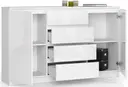 Komoda K160 2D4SZ bílá/bílý lesk