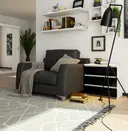 Komoda CL3 60 cm bílá/černý lesk