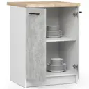 Kuchyňská skříňka Olivia S60 2D bílá/beton