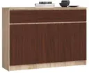 Komoda K140 3D3SZ dub sonoma/wenge