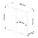 Závěsná kuchyňská skříňka Olivia W80 bílá/bílý lesk
