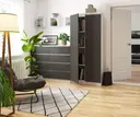 Regál R80 2D8P bílá/grafitová šedá