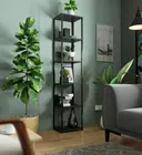 Kovový regál Loft 40 cm černá/černá