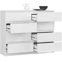 Komoda K120 8SZ bílá/bílý lesk