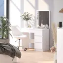 Toaletní stolek se zrcadlem T-6/SL 50x60 pravá - bílá