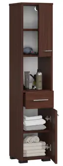 Koupelnová skříňka Fin 30 2D1SZ1W wenge