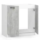 Kuchyňská skříňka Olivia S80 bílá/beton