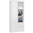 Regál R11 R80 2D2SZ bílá/bílý lesk