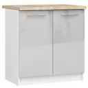 Kuchyňská skříňka Olivia S80 2D bílá/metalický lesk