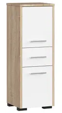 Koupelnová skříňka Fin 30 2D1SZ dub sonoma/bílá