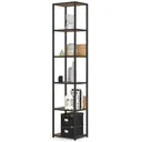 Kovový regál Loft 40 cm černá/dub craft
