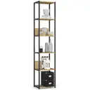 Kovový regál Loft 40 cm černá/dub artisan