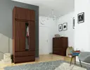 Šatní skříň s nástavbou S90 2D2SZ wenge
