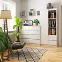 Regál R11 R80 2D2SZ bílá/bílý lesk