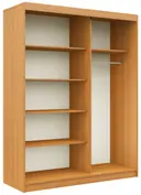 Šatní skříň posuvná se zrcadlem 150 cm olše