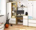 Počítačový stůl Piksel pravá - dub artisan/bílá
