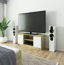 TV stolek K120 dub artisan/bílá