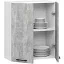 Závěsná kuchyňská skříňka Olivia W60 H720 bílá/beton