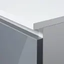 Komoda K140 2D4SZ bílá/metalický lesk