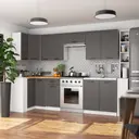 Závěsná kuchyňská skříňka Olivia W40 H720 bílá/grafitová šedá