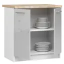 Kuchyňská skříňka Olivia S80 2D bílá/metalický lesk
