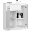 Komoda K80 2D1SZ bílá/bílý lesk