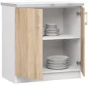 Kuchyňská skříňka Lima S80 2D bílá/dub sonoma