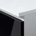 Počítačový stůl A-11 bílá/černý lesk