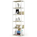 Kovový regál Loft 60 cm bílá/dub artisan