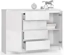 Komoda K140 2D4SZ bílá/bílý lesk