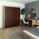 Šatní skříň posuvná Mono 150 cm dub sonoma/wenge