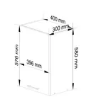 Závěsná kuchyňská skříňka Olivia W40 bílá/beton