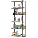 Kovový regál Loft 80 cm černá/dub sonoma