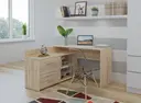 Rohový počítačový stůl Dany dub sonoma