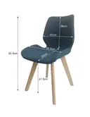 Křeslo SJ.0159 světlá modrá 4ks