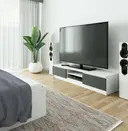 TV stolek K160 bílá/grafitová šedá