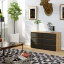 Komoda CL100 6SZ dub artisan/grafitová šedá