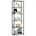 Kovový regál Loft 60 cm černá/dub artisan