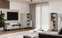 Vitrína KAMARO 4DK SLIM béžová