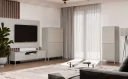 Vitrína KAMARO 4DK SLIM béžová