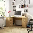 Rohový počítačový stůl B20 levá - dub artisan