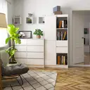 Regál R15 R80 2D2SZ bílá/bílý lesk