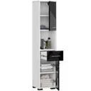 Koupelnová skříňka Fin 30 2D1SZ1W bílá/černý lesk