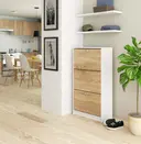 Botník se třemi dvířky bílá/dub sonoma