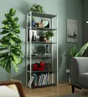 Kovový regál Loft 80 cm bílá/šedá