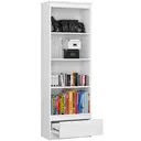 Regál R60 1SZ4P bílá/bílý lesk